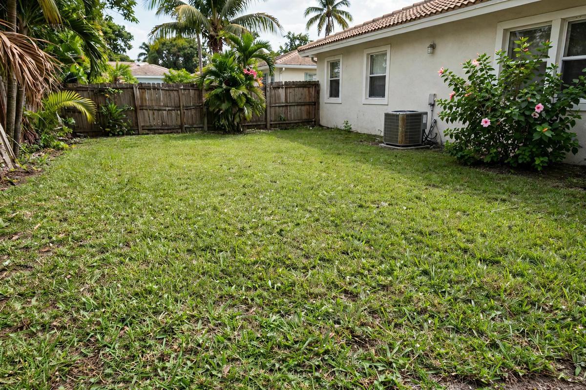 Clean yard after junk removal